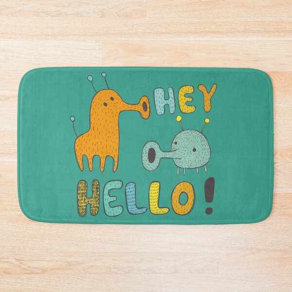 Item preview, Two Monsters with Trumpet Mouths Saying Hey and Hello designed and sold by KOTOdesign.