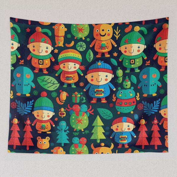 Item preview, Kids wallpaper Christmas pattern #24 designed and sold by FunArt4You.