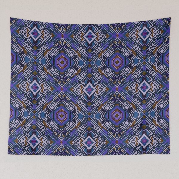 Item preview, Traditional Igorot-inspired tribal pattern. Ethnic Blue, black and brown designed and sold by IlustradoArts.