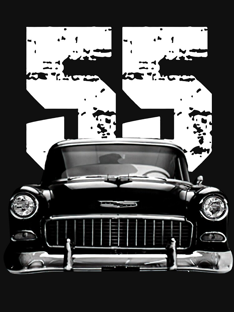 Thumbnail 7 of 7, Essential T-Shirt, 1955 Chevy Bel Air Front Grill View with White Year designed and sold by MaryBloomberg.