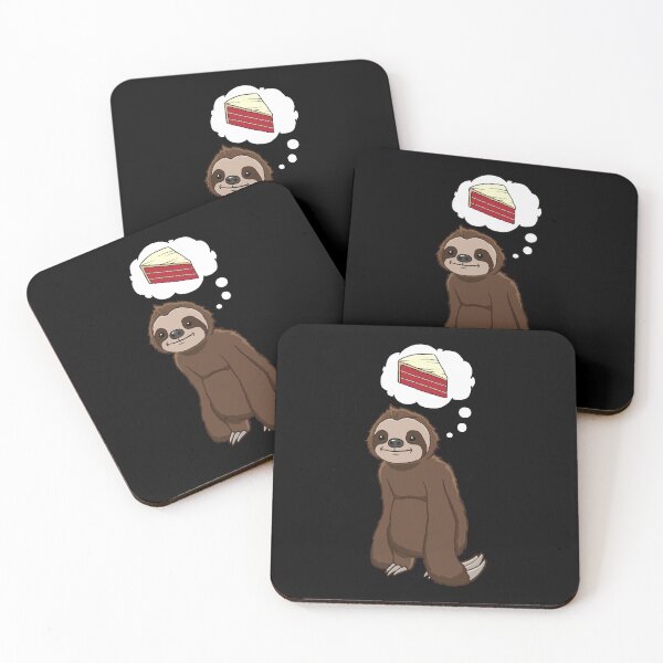 Item preview, Sloth thinking about eating a slice of Red Velvet Cake designed and sold by jonmlam.