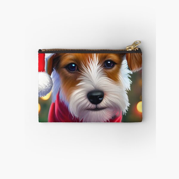 Item preview, Christmas Parson Russell Terrier Wearing A Santa Hat designed and sold by ZenEverAI.