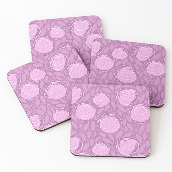 Item preview, Rose Garden Linework 10- Soft purple + Blush Pink designed and sold by Carina Parry Studios.