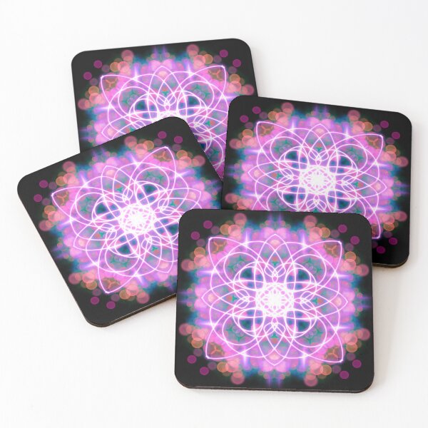 Item preview, Neon Mandala Flower Abstract designed and sold by Chatchot.