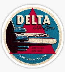 Vintage Delta Airlines USA Sticker