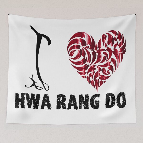 Aperçu de l'œuvre Hwa Rang T-Shirt Conception J'aime Hwa Rang Do créée et vendue par MartialArtsNerd.