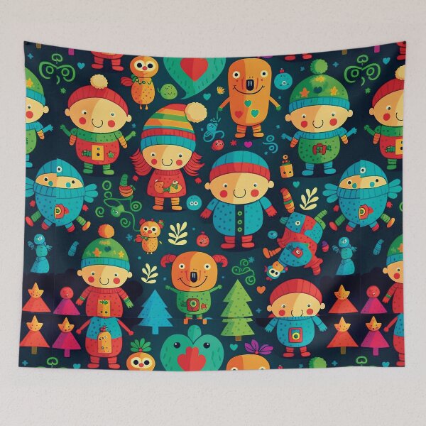 Item preview, Kids wallpaper Christmas pattern #25 designed and sold by FunArt4You.
