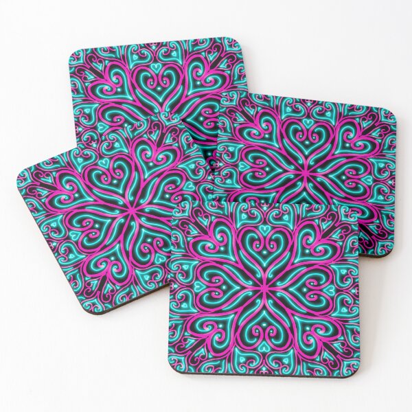 Item preview, Neon Mandala Flower Abstract designed and sold by Chatchot.
