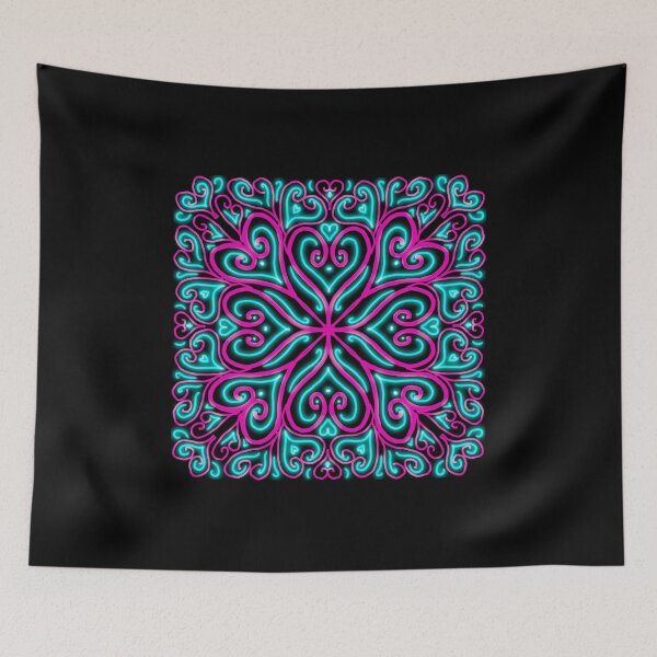 Item preview, Neon Mandala Flower Abstract designed and sold by Chatchot.
