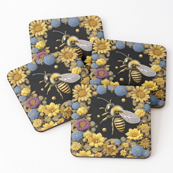 Item preview, Honey Bee With Flowers designed and sold by Tau Tia L Douglass.