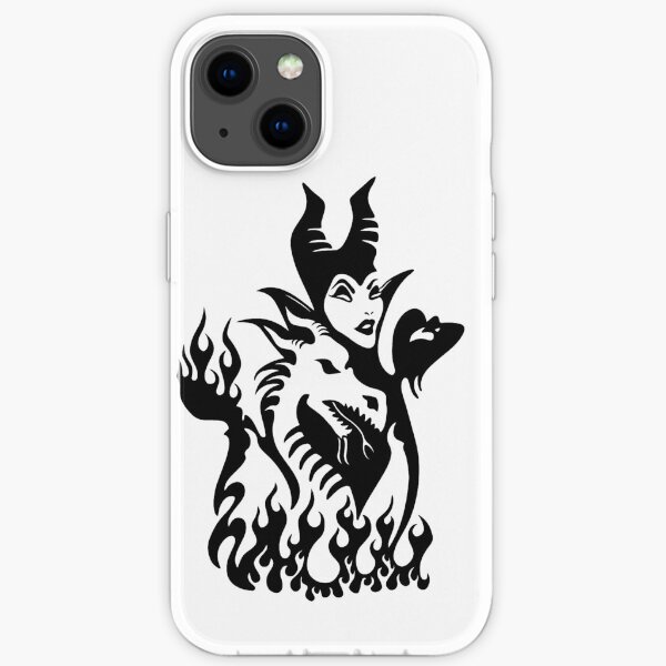 Evil Fairy with her Dragon and Crow iPhone Soft Case