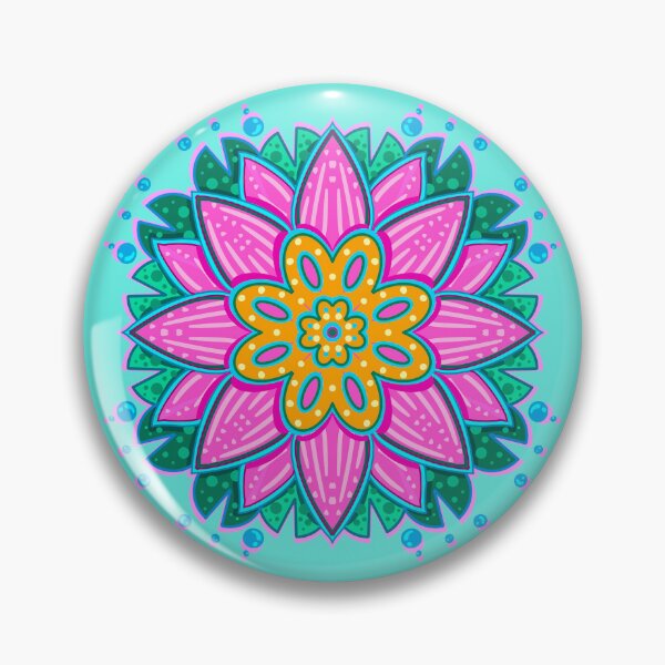 Item preview, Neon Mandala Flower Abstract designed and sold by Chatchot.