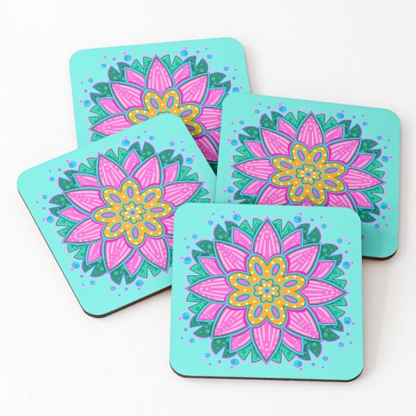 Item preview, Neon Mandala Flower Abstract designed and sold by Chatchot.