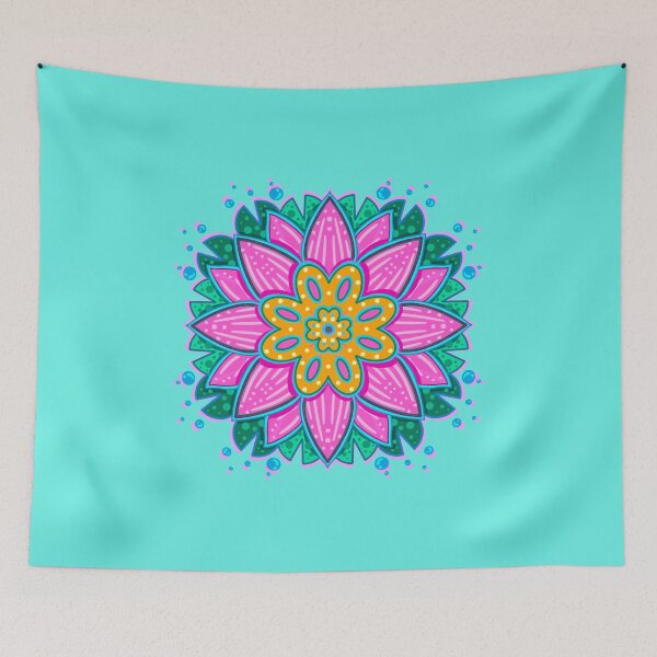 Item preview, Neon Mandala Flower Abstract designed and sold by Chatchot.
