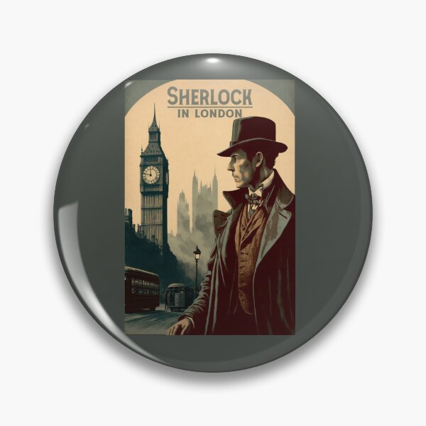 Artikelvorschau, Sherlock Holmes in London, Vintage-Plakat entworfen und verkauft von Rogervdb.