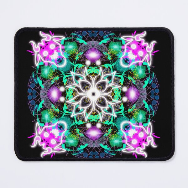 Item preview, Neon Mandala Flower Abstract designed and sold by Chatchot.