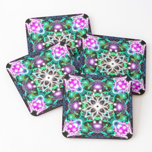 Item preview, Neon Mandala Flower Abstract designed and sold by Chatchot.
