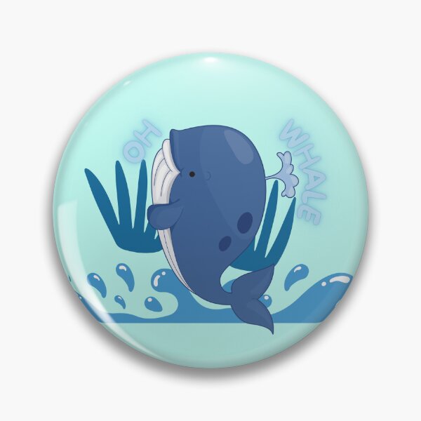Artikelvorschau, Oh Lovely Whale Lustiges Sprichwort-Wortspiel von Oh Well- Ich liebe Wale entworfen und verkauft von LILY ROSE.