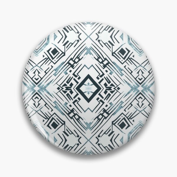Item preview, Traditional Igorot-inspired tribal pattern. Ethnic White, black and blue grey. designed and sold by IlustradoArts.