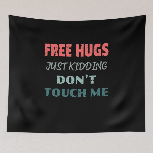 Item preview, Abrazos gratis, es broma, no me toques: diseño divertido de camiseta designed and sold by bluehatgraphics.