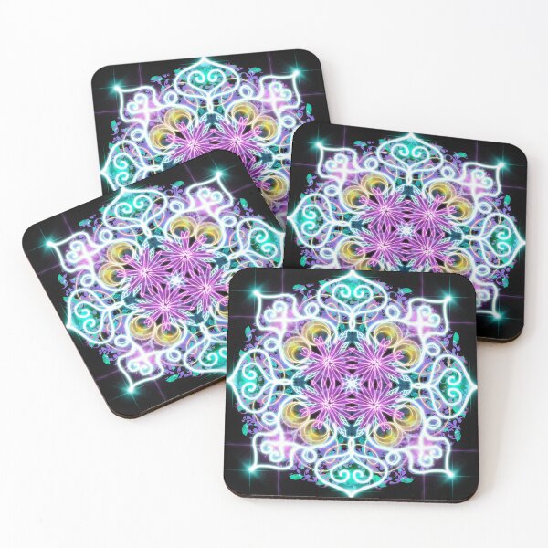 Item preview, Neon Mandala Flower Abstract designed and sold by Chatchot.