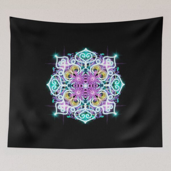 Item preview, Neon Mandala Flower Abstract designed and sold by Chatchot.