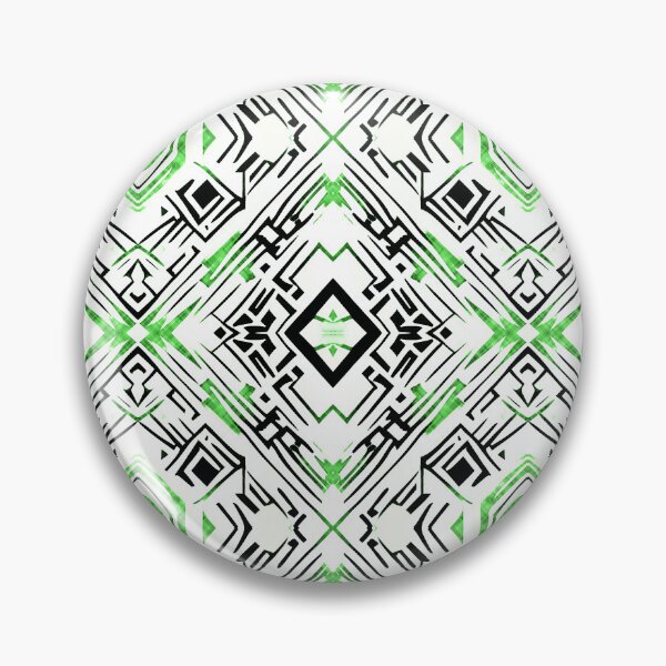 Item preview, Traditional Igorot-inspired tribal pattern. Ethnic White, black and green. designed and sold by IlustradoArts.