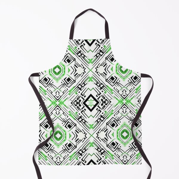 Item preview, Traditional Igorot-inspired tribal pattern. Ethnic White, black and green. designed and sold by IlustradoArts.