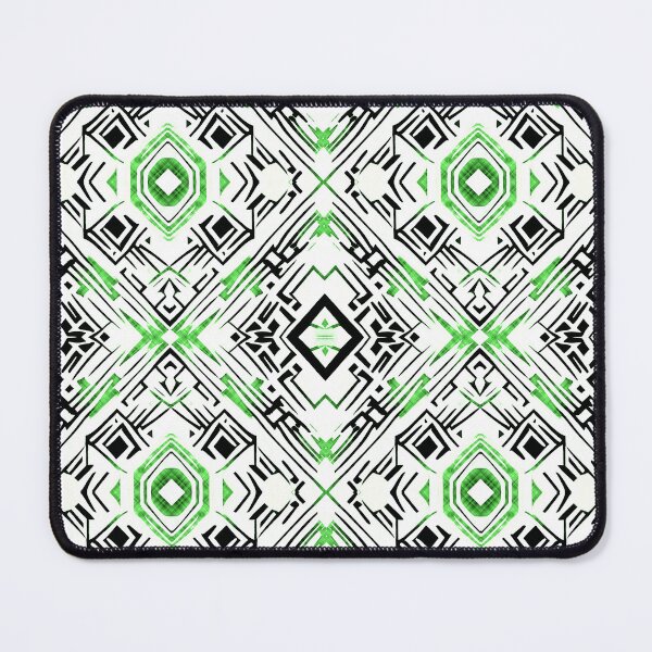 Item preview, Traditional Igorot-inspired tribal pattern. Ethnic White, black and green. designed and sold by IlustradoArts.