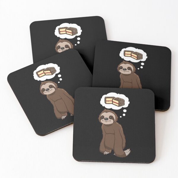 Item preview, Sloth thinking about eating a Lamington designed and sold by jonmlam.