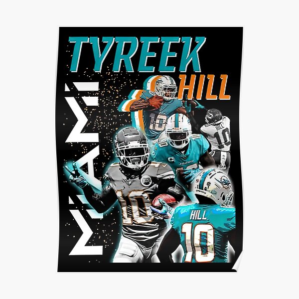 Tyreek Hill Dolphins Football Glossy Poster for Sale by GaryAFani3000