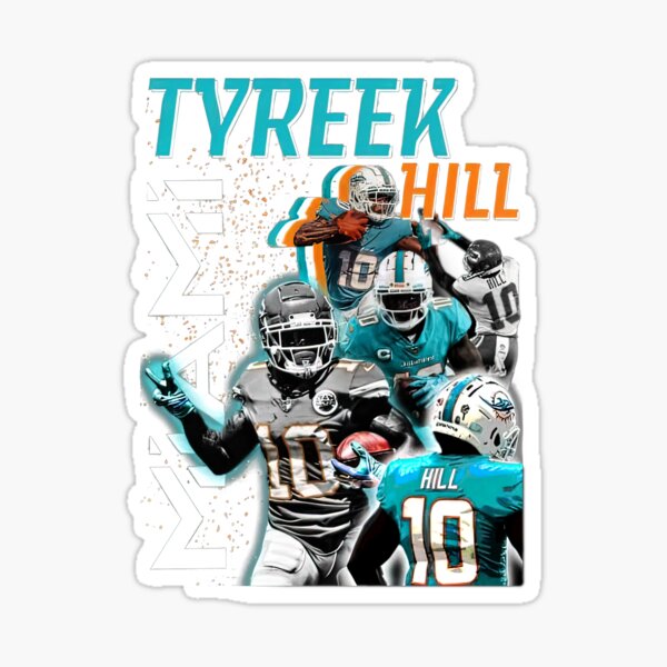 Tyreek Hill Football Edit Tapestries Dolphins - Tyreek Hill - Sticker