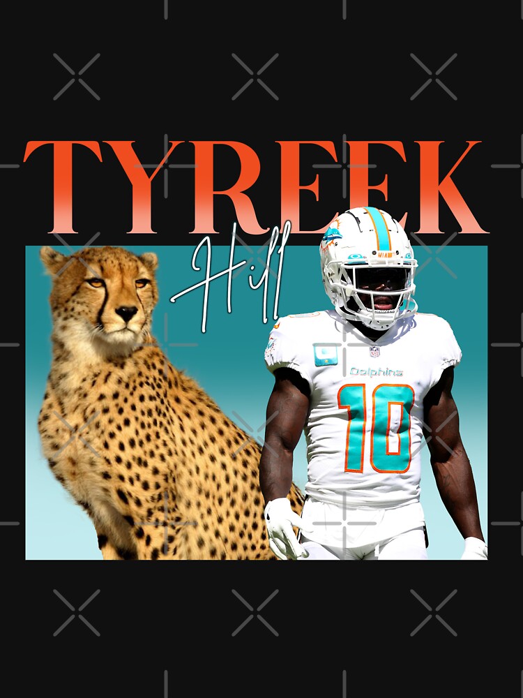 Tyreek Hill Miami Dolphins Cheetah Peace Long Short Sleeve T-Shirt