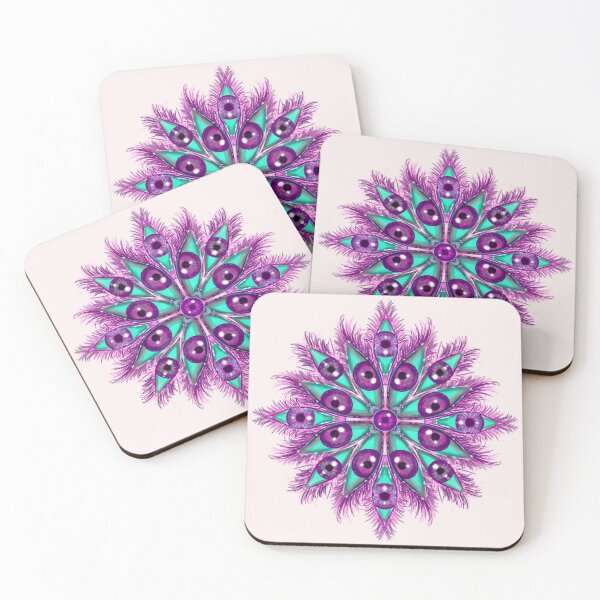 Item preview, Neon Mandala Flower Abstract designed and sold by Chatchot.