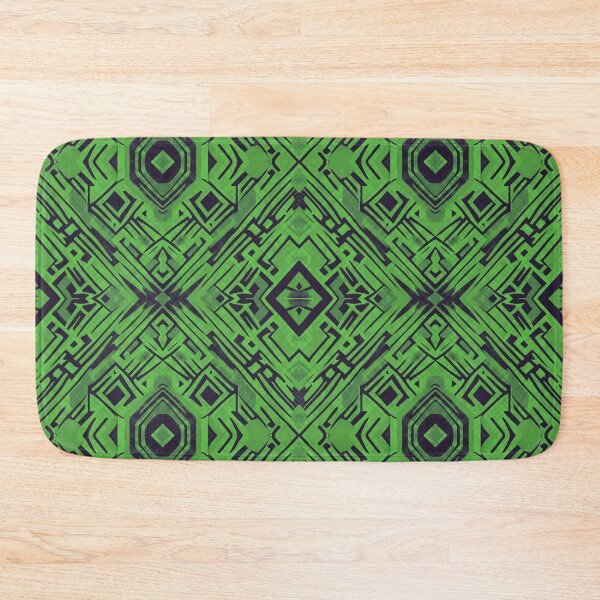 Item preview, Traditional Igorot-inspired tribal pattern. Ethnic. Black and green colors. designed and sold by IlustradoArts.