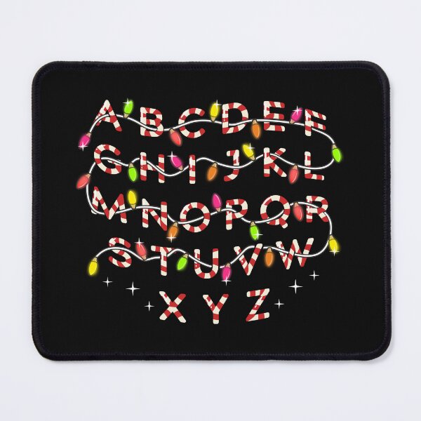 Item preview, Christmas Alphabet Candy Cane Letters in Xmas Lights Teacher school Cute for Kids  designed and sold by alenaz.
