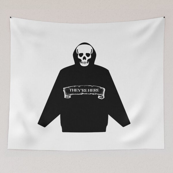 Item preview, mandela catalogue skull hoody intruder inspired they're here designed and sold by Vkhandekar.