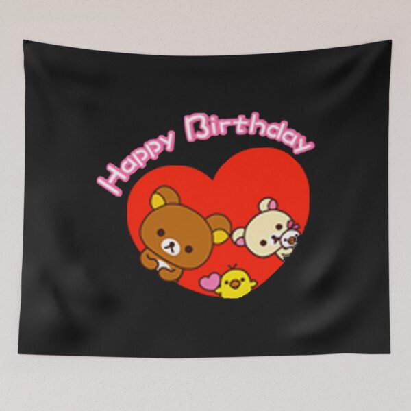 Item preview, Kilakkuma Bear Kawaii Happy Birthday  designed and sold by ggpandele.
