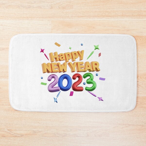 Item preview, happy new year 2023, in color and 3d, with inflatable balloons designed and sold by JAG2B.