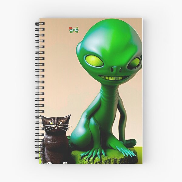 Item preview, Funny alien art. Extraterrestrial and cat designed and sold by Neo-Expression.