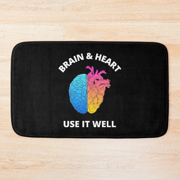Item preview, Brain And Heart Use It Well - Funny Meme Sarcastic Satire - Self Inspirational Quotes - Inspirational Quotes About Life and Struggles designed and sold by ExploreTheStore.