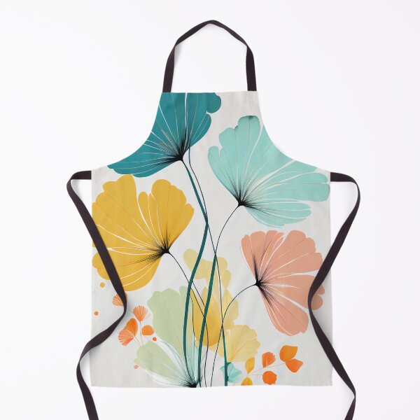 Item preview, "Ryleigh" - Watercolor Flowers Abstract Painting Pattern in Blue, Yellow, Green, Pink designed and sold by HiArtify ❤️.