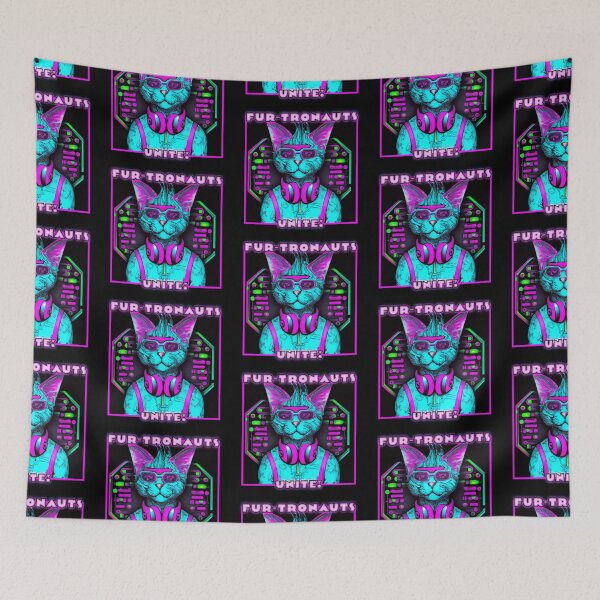 Item preview, Fur-tronauts Unite designed and sold by thedigitomato.