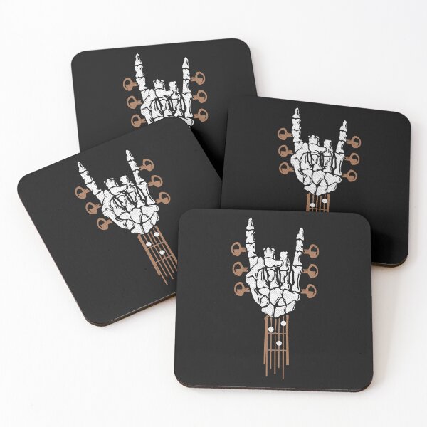 Item preview, Rock On The Guitar Neck Skeleton Hand Rock & Roll Music Guitarist Gift  designed and sold by alenaz.