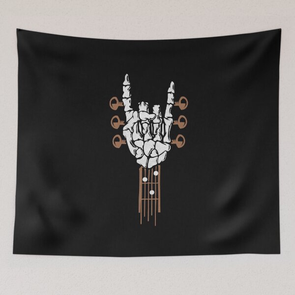 Item preview, Rock On The Guitar Neck Skeleton Hand Rock & Roll Music Guitarist Gift  designed and sold by alenaz.