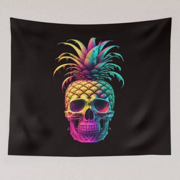 Item preview, Pineapple Skull Colourful Tripart designed and sold by CoyoteStudio.