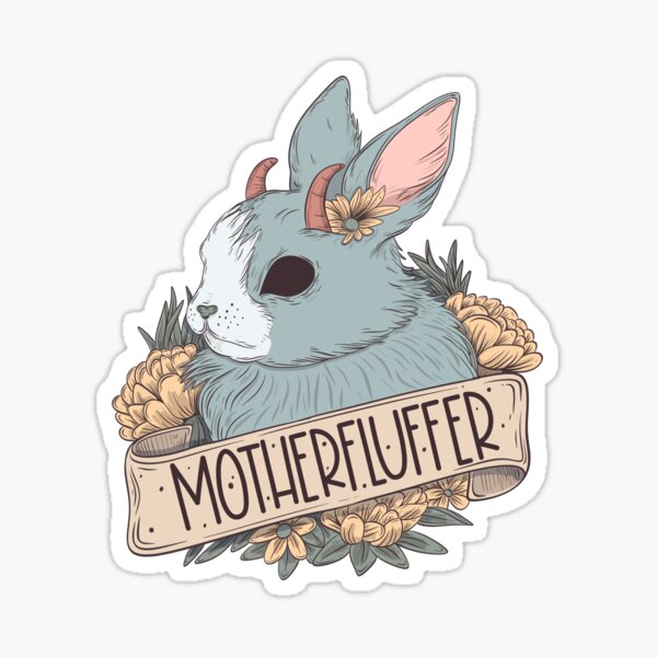 Demon bunny motherfluffer Sticker