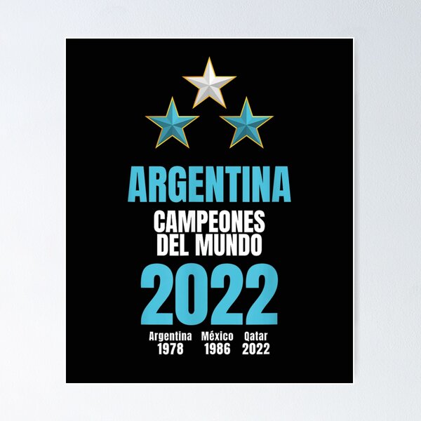 XIFAN Bandera de tres estrellas premium de Argentina Campeón del Mundo 2022  de 3 x 5 pies para exteriores, banderas argentinas 1978 1986 2022