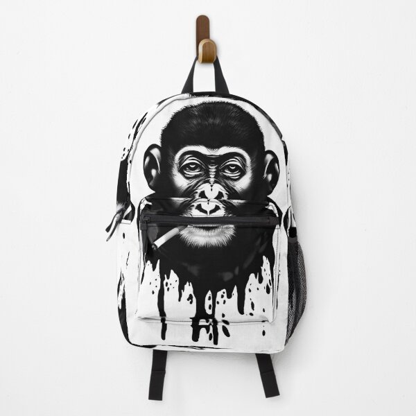 Item preview, B&W smoking chimp illustration, Printed Truth Gift Idea! designed and sold by printedtruth.