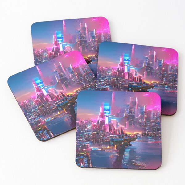 Item preview, Retrofuturism City NYC Synthwave surrealism designed and sold by Neo-Expression.